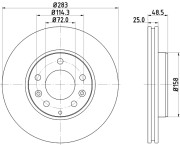 MDC1664 Brzdový kotouč MINTEX