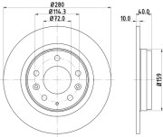 MDC1665 Brzdový kotouč MINTEX