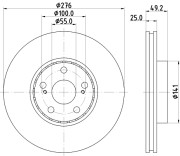 MDC1684 Brzdový kotouč MINTEX