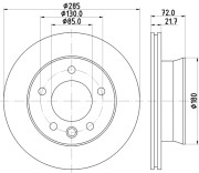 MDC2127 Brzdový kotouč MINTEX