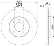 MDC1538 Brzdový kotouč MINTEX