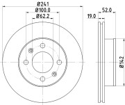 MDC1570 Brzdový kotouč MINTEX