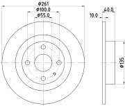 MDC1402 Brzdový kotouč MINTEX