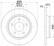 MDC1717 Brzdový kotouč MINTEX