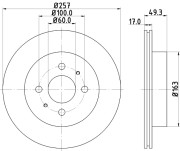 MDC1770 Brzdový kotouč MINTEX