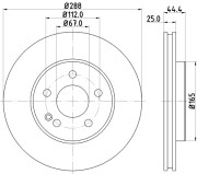 MDC1845 Brzdový kotouč MINTEX