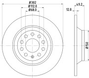 MDC1744C Brzdový kotouč MINTEX