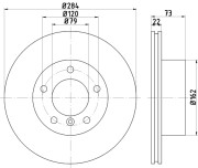 MDC1645 Brzdový kotouč MINTEX