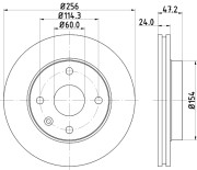 MDC1483 Brzdový kotouč MINTEX