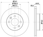 MDC1748 Brzdový kotouč MINTEX