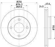 MDC1753 Brzdový kotouč MINTEX