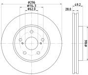 MDC1564 Brzdový kotouč MINTEX