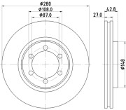 MDC1767 Brzdový kotouč MINTEX