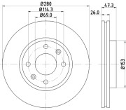 MDC1812 Brzdový kotouč MINTEX