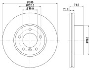 MDC1745C Brzdový kotouč MINTEX