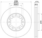 MDC1509 Brzdový kotouč MINTEX