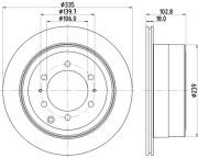 MDC1303 Brzdový kotouč MINTEX