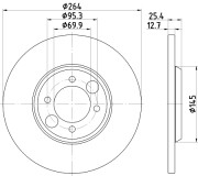 MDC130 Brzdový kotouč MINTEX