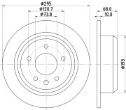 MDC780 MINTEX brzdový kotúč MDC780 MINTEX