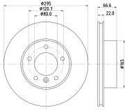 MDC448 MINTEX brzdový kotúč MDC448 MINTEX