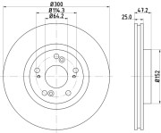 MDC1701 Brzdový kotouč MINTEX