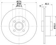 MDC1566 Brzdový kotouč MINTEX