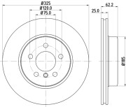 MDC1719 Brzdový kotouč MINTEX