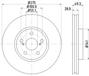 MDC1584 Brzdový kotouč MINTEX