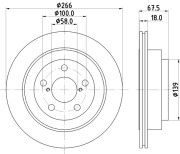 MDC877 Brzdový kotouč MINTEX