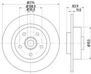 MDC1681 Brzdový kotouč MINTEX