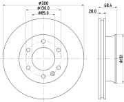 MDC1771C Brzdový kotouč MINTEX