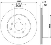 MDC1786 Brzdový kotouč MINTEX