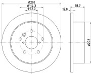 MDC1092 Brzdový kotouč MINTEX