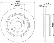 MDC1568 Brzdový kotouč MINTEX