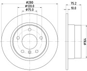 MDC1814 Brzdový kotouč MINTEX