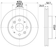 MDC1749 Brzdový kotouč MINTEX