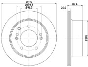 MDC1798 Brzdový kotouč MINTEX