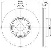 MDC2353L Brzdový kotouč MINTEX