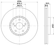 MDC2353R Brzdový kotouč MINTEX