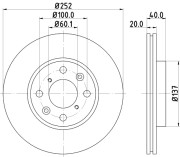 MDC1756 Brzdový kotouč MINTEX