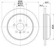 MDC2066 MINTEX brzdový kotúč MDC2066 MINTEX