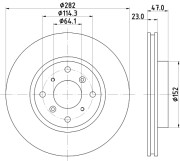 MDC1254 MINTEX brzdový kotúč MDC1254 MINTEX