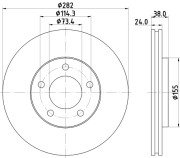 MDC1270 Brzdový kotouč MINTEX