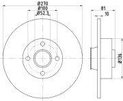 MDC1859 Brzdový kotouč MINTEX