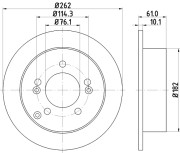 MDC2125 Brzdový kotouč MINTEX