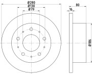 MDC1817 Brzdový kotouč MINTEX