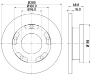 MDC1808 Brzdový kotouč MINTEX