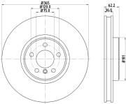 MDC2330 Brzdový kotouč MINTEX