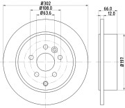 MDC1830 Brzdový kotouč MINTEX