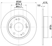 MDC1833 Brzdový kotouč MINTEX